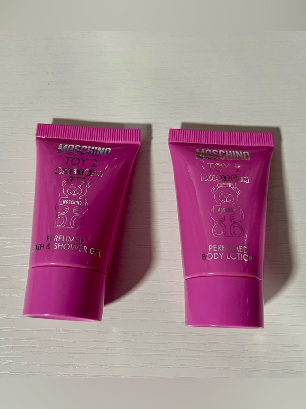 Moschino Toy 2 Bubblegum Perfumed Body Lotion & Bath Gel - Bright Pink Tubes